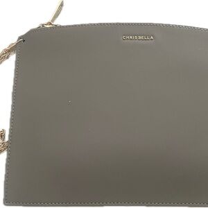 Elegant Gray vegan leather Shoulder Bag